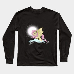 Fluttershy - Flutterbat moon Long Sleeve T-Shirt